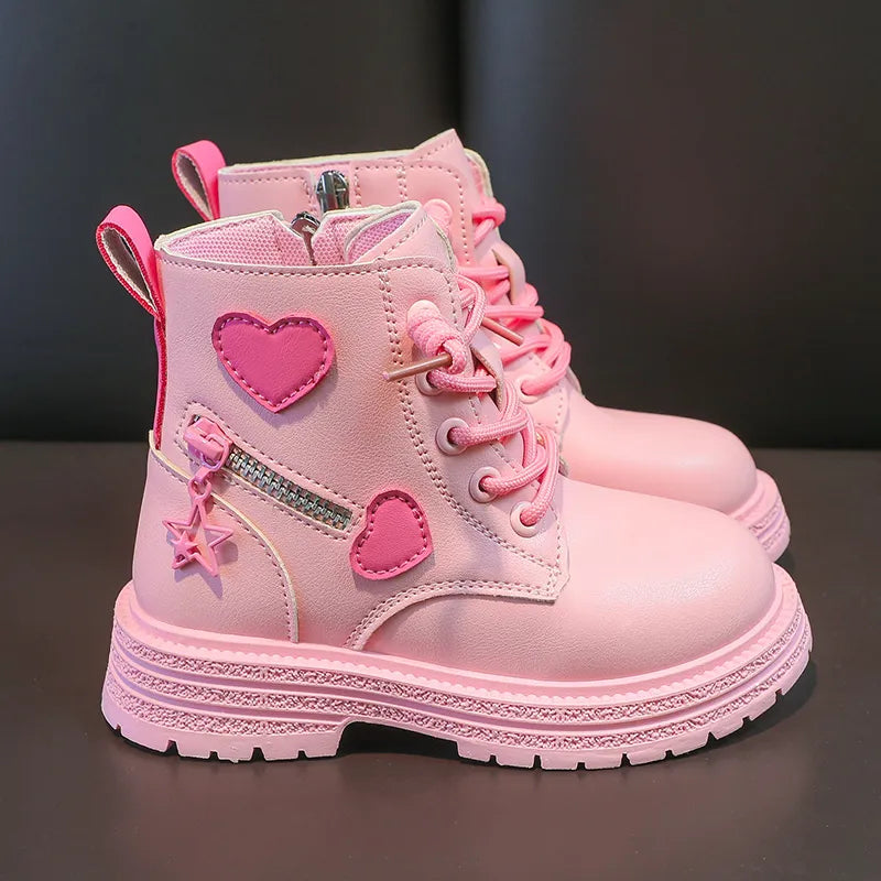 Chic Pink Rubber Boots for Fashionable Little Princesses