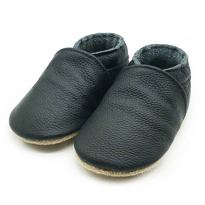 Soft Leather Newborn Booties for Babies