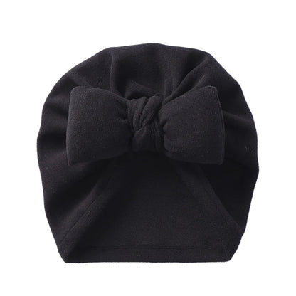 Cashmere Baby Hat: Warm Bow Topknot Bonnet