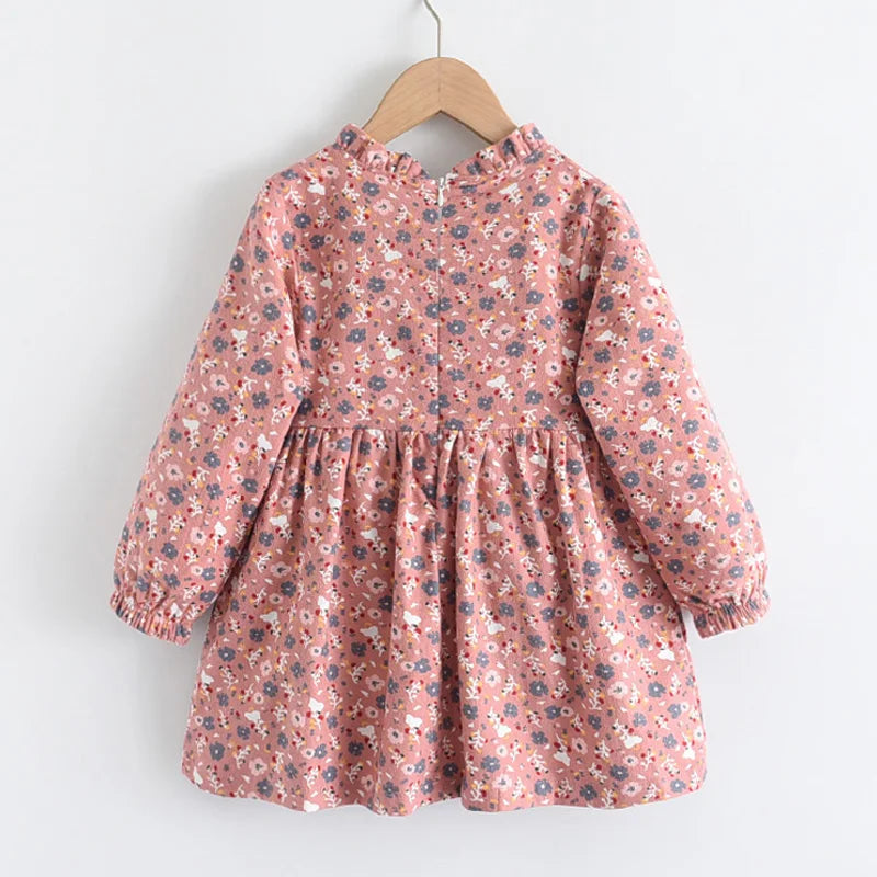 Girls Floral Princess Dress - Casual Spring Costume (2-8 Years)