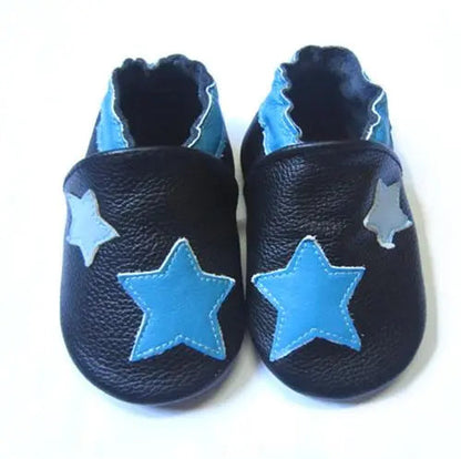 Cow Leather Baby Booties - Soft Soles, Non-Slip Infant Shoes