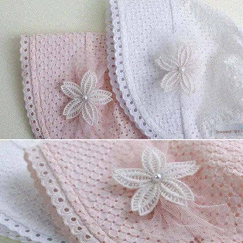 Summer Lace Flower Hollow Baby Cap: Cute Princess Hat