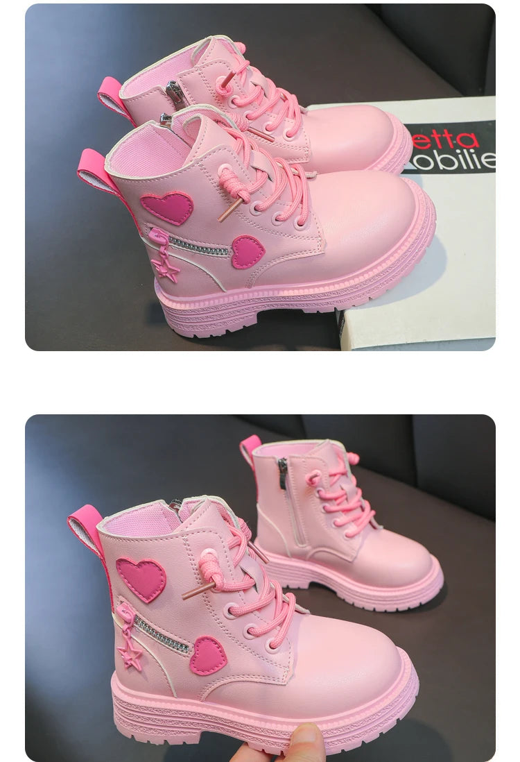 Chic Pink Rubber Boots for Fashionable Little Princesses