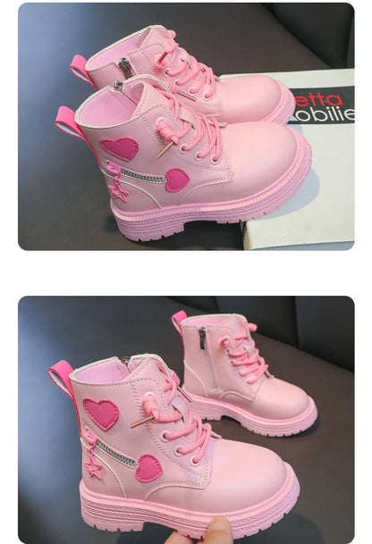 Chic Pink Rubber Boots for Fashionable Little Princesses