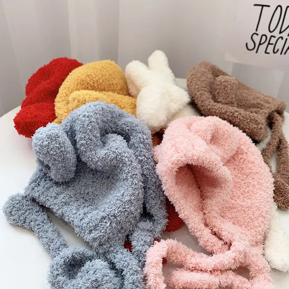 Cute Cartoon Baby Plush Hat - Winter Warmth for Infants