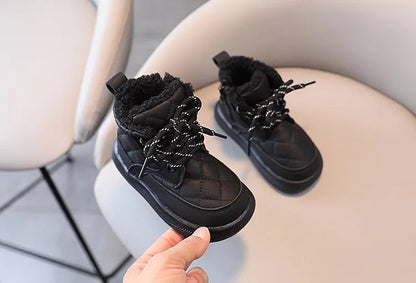 Plaid Fashion Kids Snow Boots