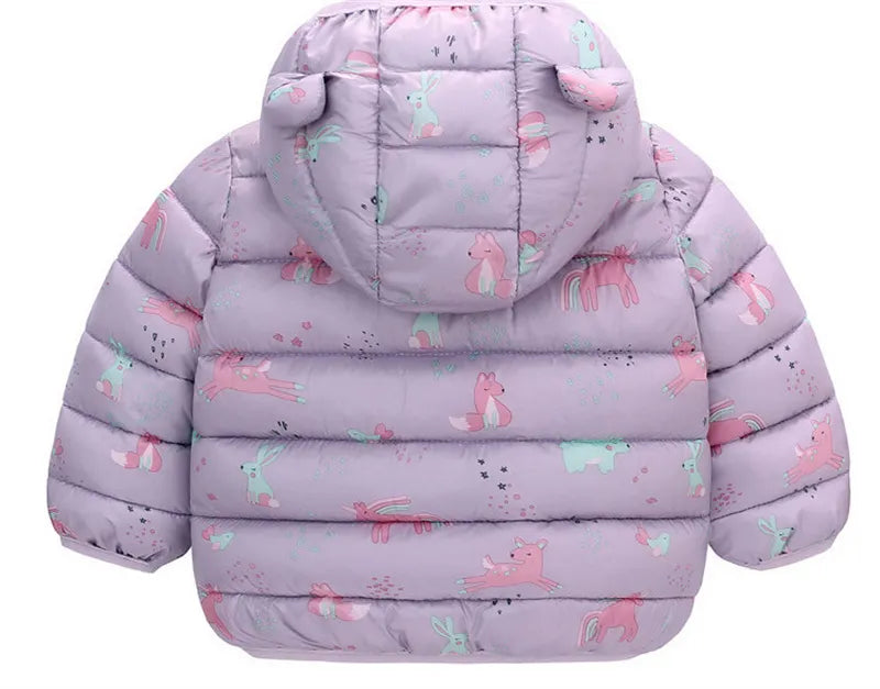 Baby Cartoon Bear Zipper Jackets: Autumn/Winter Hooded Coats