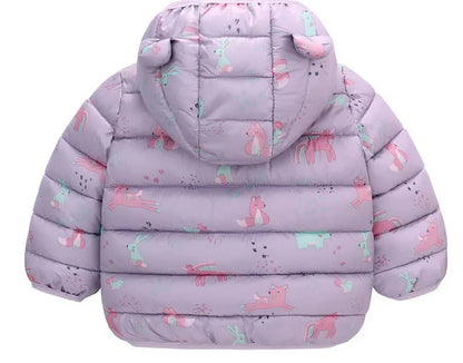 Baby Cartoon Bear Zipper Jackets: Autumn/Winter Hooded Coats