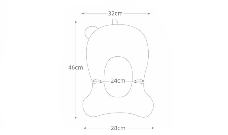 Portable Newborn Bath Support Pad - Comfortable and Foldable