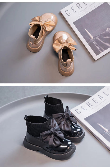 Girls Sock Boots: Elegant and Non-slip School Shoes