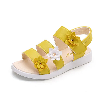 Girl's Summer Floral Sandals - Princess Fashion