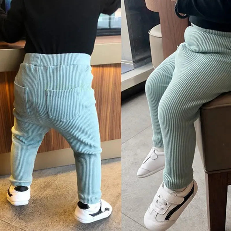 Vertical Stripes Cotton Pants - Stylish Leggings for Kids
