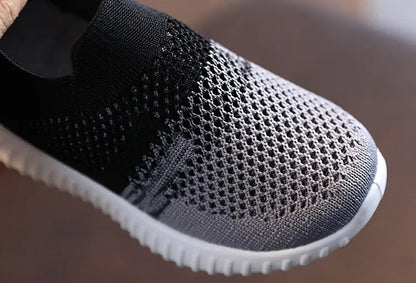 Kids Mesh Sneakers - Breathable, Anti-Slip, Soft Soled Shoes