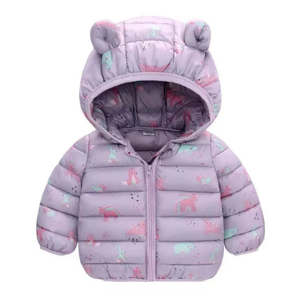 Baby Cartoon Bear Zipper Jackets: Autumn/Winter Hooded Coats