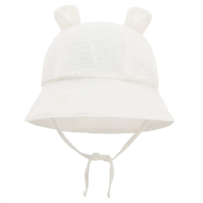 Printed Muslin Baby Bucket Hat: Cute Panama Fisherman Cap