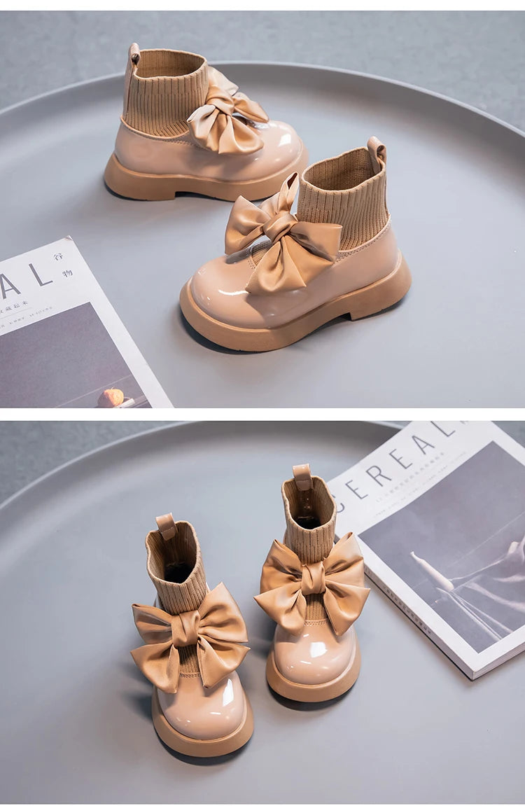 Girls Sock Boots: Elegant and Non-slip School Shoes
