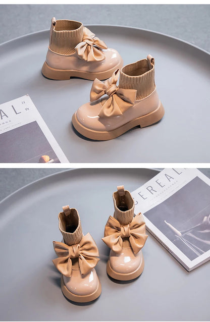 Girls Sock Boots: Elegant and Non-slip School Shoes