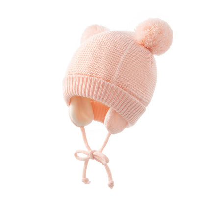 Cute Knitted Pompom Baby Hat & Glove - Winter Essential for Newborns