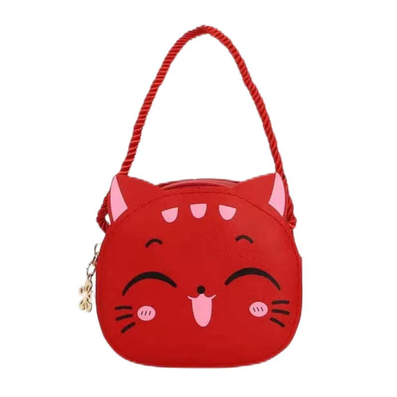 Cute Cat Crossbody Coin Bag for Kids
