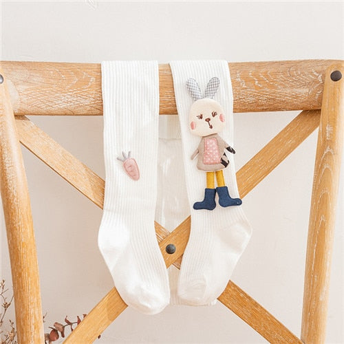 Pantyhose of Knitted Cartoon Rabbit Kids Girls Tight