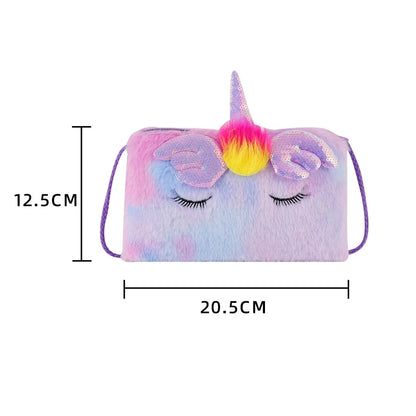 Plush Unicorn Shoulder Bag
