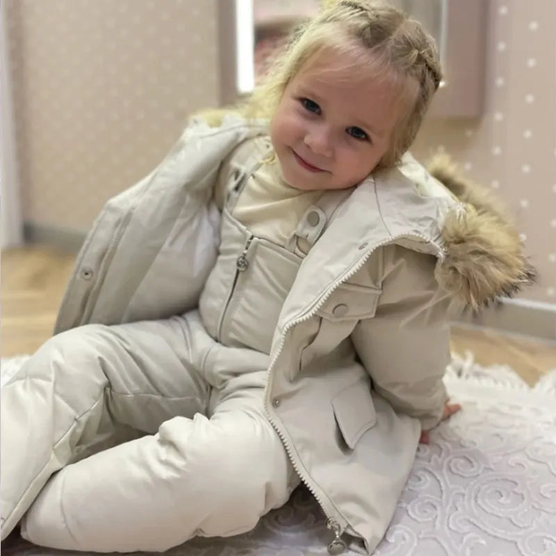 Children's Winter Set: Down Jacket + Jumpsuit