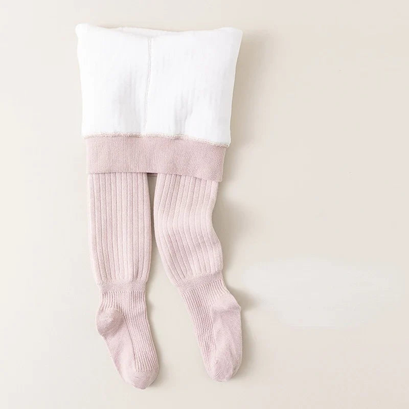 Thick Winter Leggings for Babies: Plain & Striped Fleece