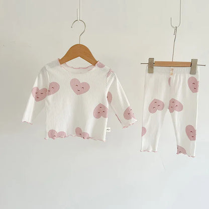 Spring Baby Dot Print Sleeper Set - Infant Indoor Wear
