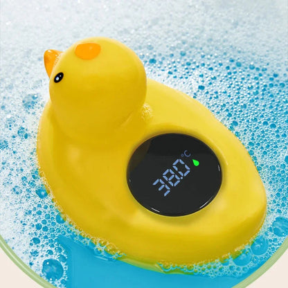 Little Yellow Duck Baby Bath Thermometer: Floating Waterproof Safety Sensor