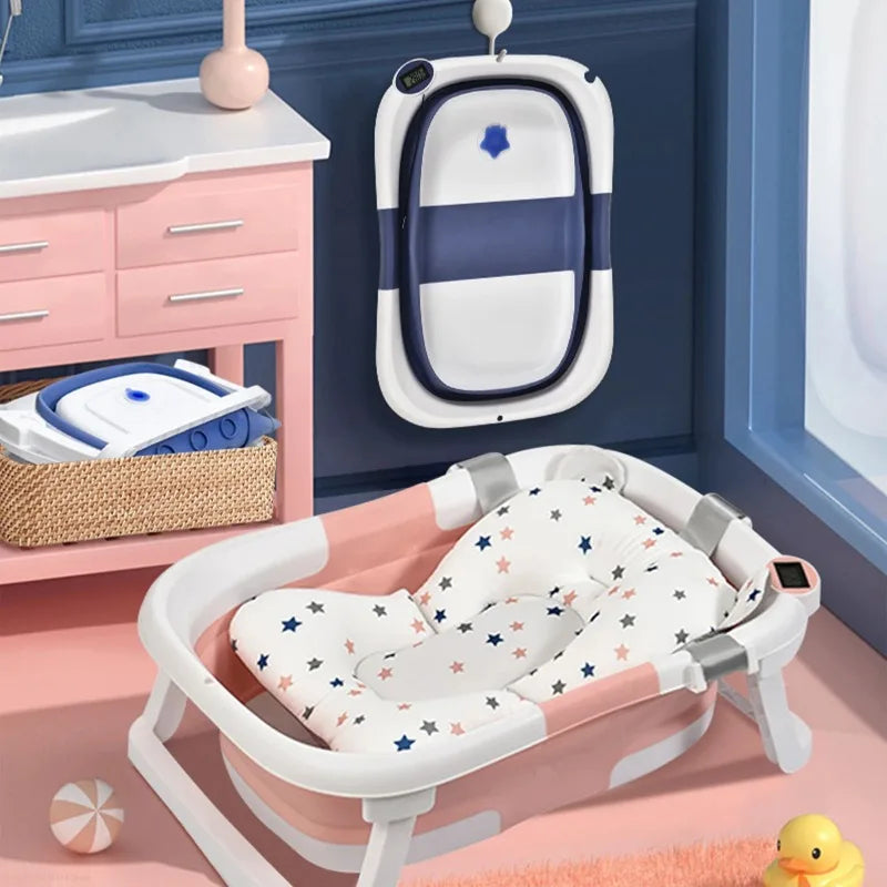 Real-time Temperature Silicone Baby Bath Tub