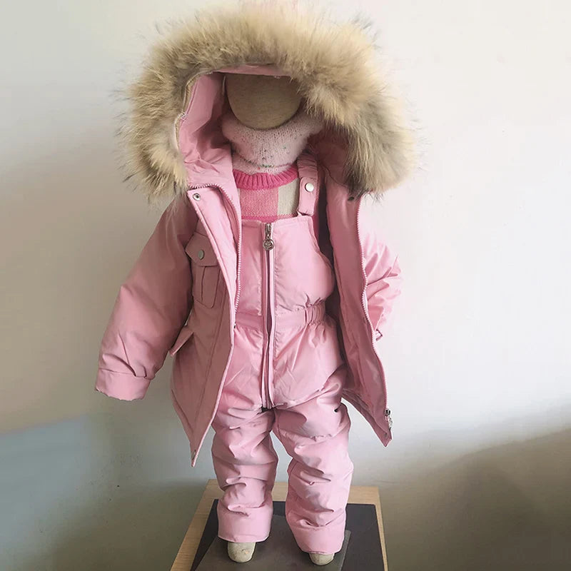 Children's Winter Set: Down Jacket + Jumpsuit