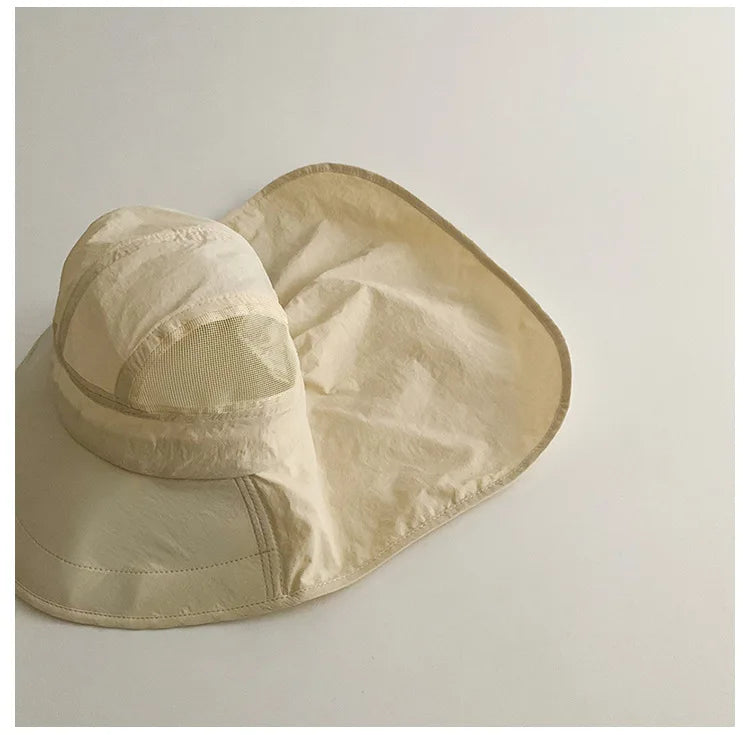 Quick-Dry Fisherman Hat: Cartoon Sunshade Cap for Kids