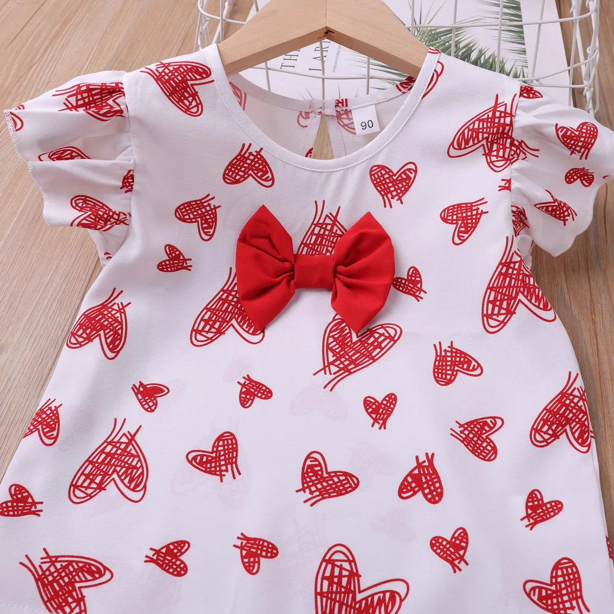 Heart Printed Clothes for Baby Girls