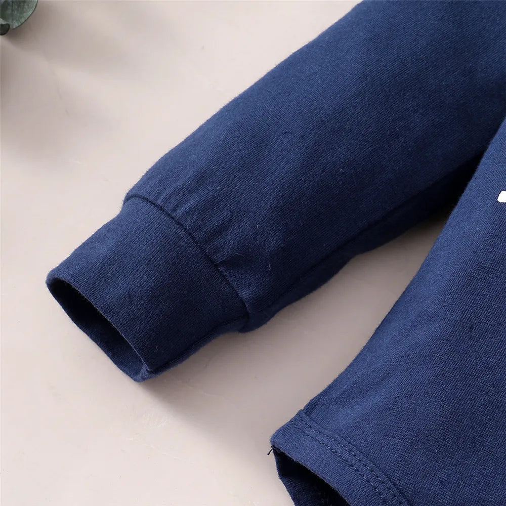 Newborn Boy 2PCS Set: Hoodie Jumpsuit + Pants