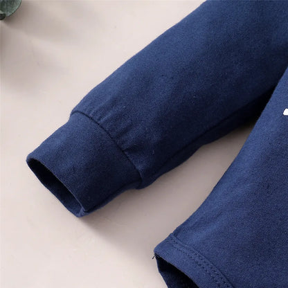 Newborn Boy 2PCS Set: Hoodie Jumpsuit + Pants