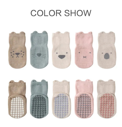 5 Pairs Anti-Slip Cartoon Baby Socks - Toddler Accessories
