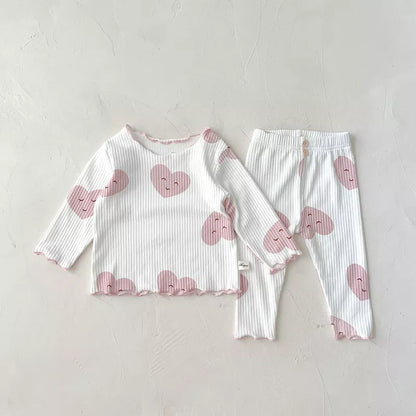 Spring Baby Dot Print Sleeper Set - Infant Indoor Wear