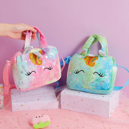 Plush Unicorn Crossbody Bag