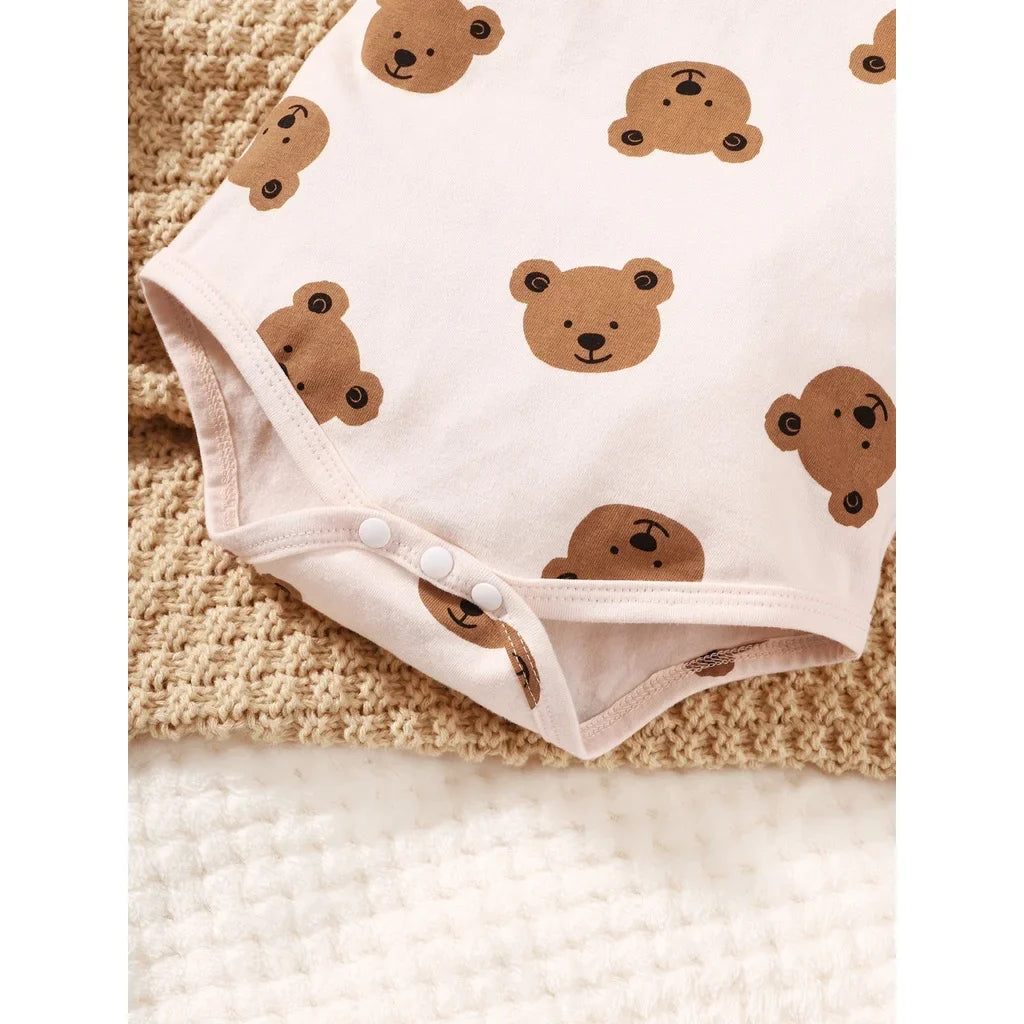 Bear Print Set for Newborn Boys