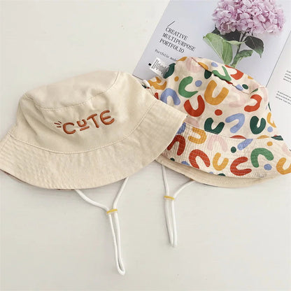 Double-Sided Kids Bucket Hat: Cute and Versatile Sun Protection