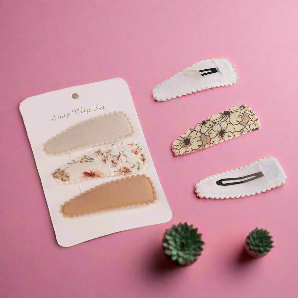 Cute Baby Girl Hair Clips: Flower Print, Sweet (2 Sets/Lot)
