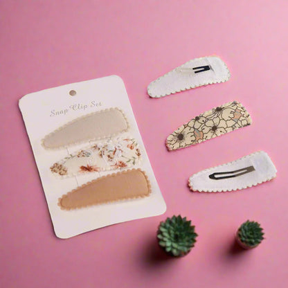 Cute Baby Girl Hair Clips: Flower Print, Sweet (2 Sets/Lot)