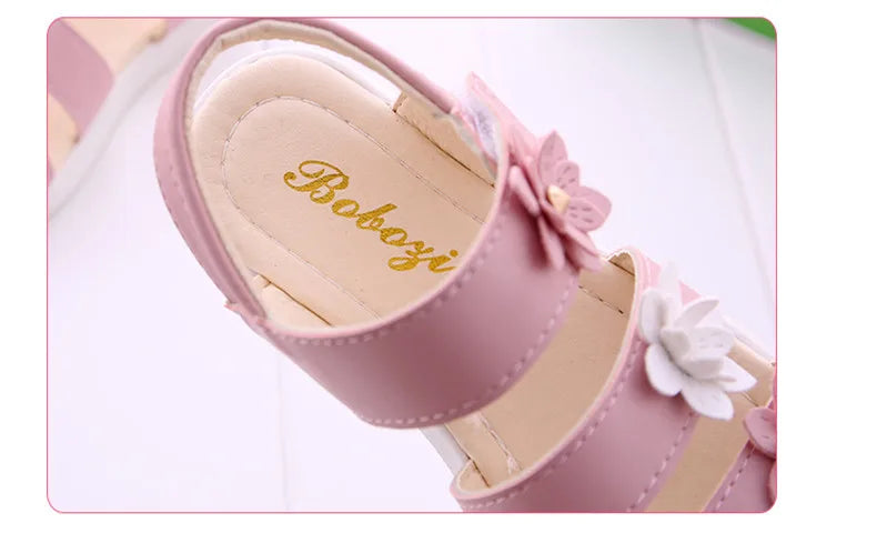 Girl's Summer Floral Sandals - Princess Fashion