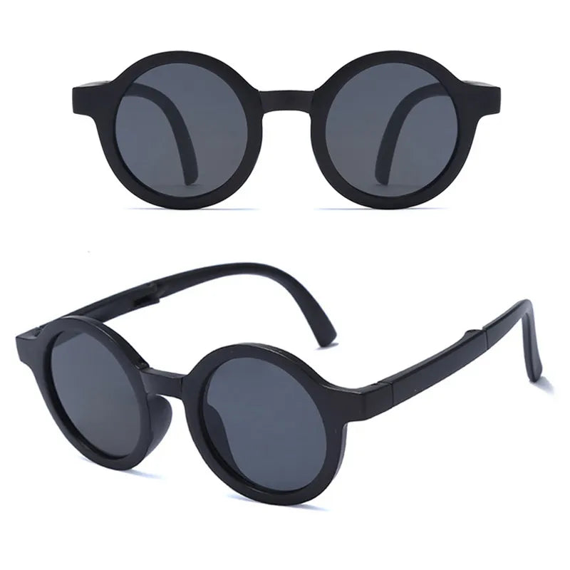 Retro Foldable Round Sunglasses for Baby