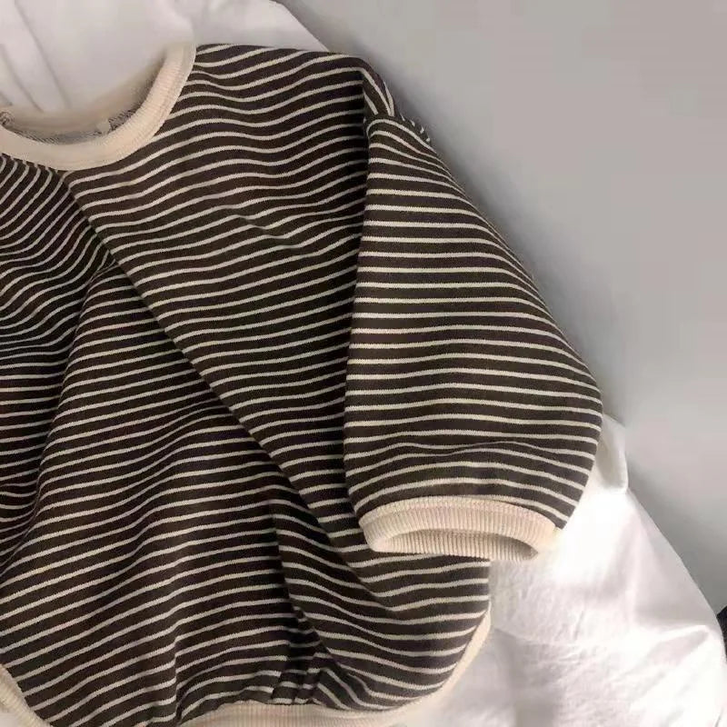 Cotton Striped Long Sleeve T-shirt - Kids 1-8T