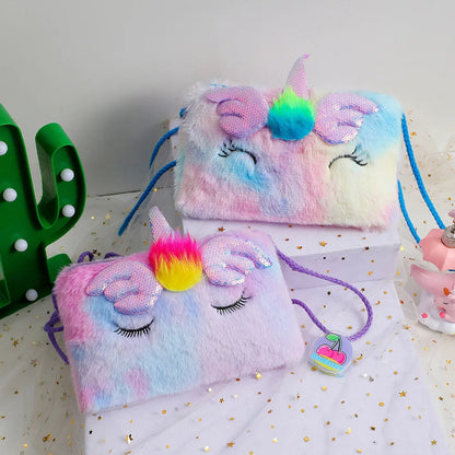 Plush Unicorn Shoulder Bag