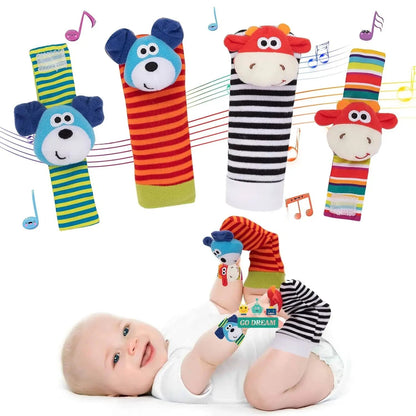 Infant Wrist Rattle Socks: Early Educational Sensory Toy