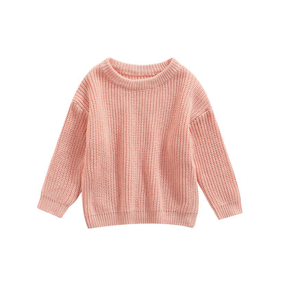 Autumn Long-Sleeved Knitted Sweater for Babies