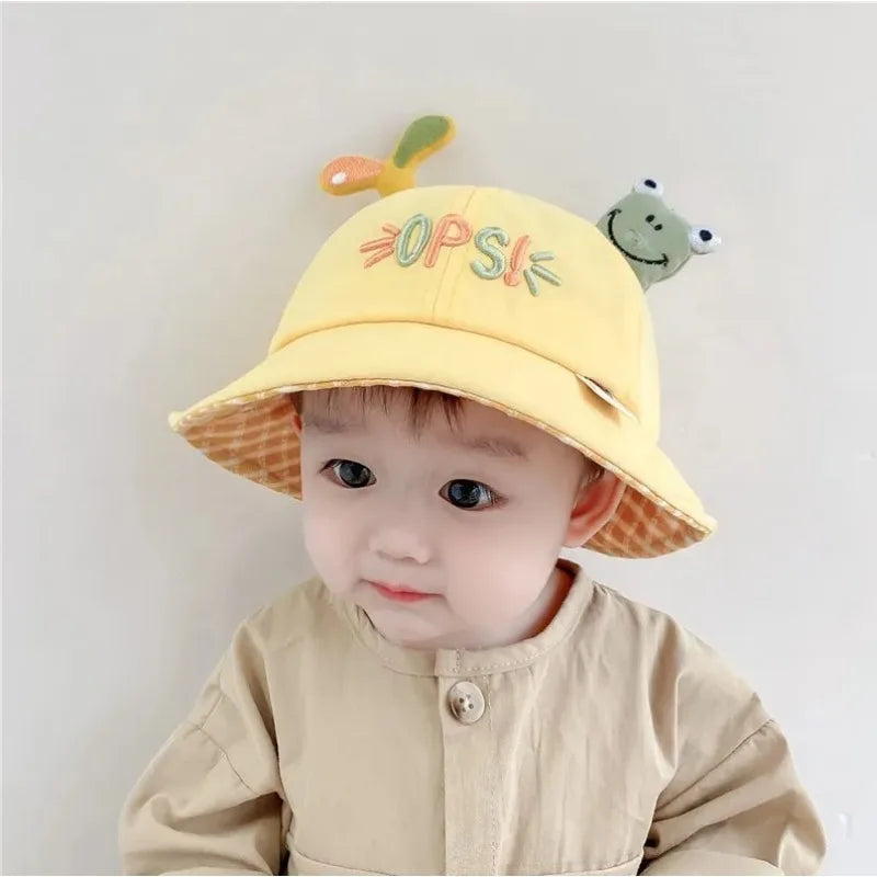 Cute Frog Baby Bucket Hat: Spring/Summer Fisherman Cap