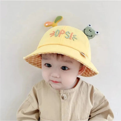Cute Frog Baby Bucket Hat: Spring/Summer Fisherman Cap